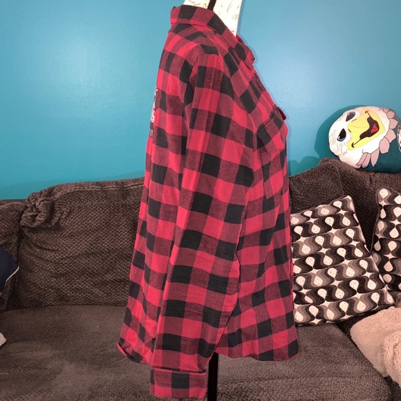 Harley-Davidson red and black buffalo check flannel shirt, XL - Picture 4 of 8